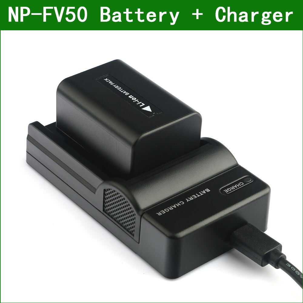 NP-FV50 NP FV50 NPFV50 Digital Camera Battery + Charger for Sony NP FV30 FV40 FV70 FV100 FV50A FV70A FV100A DCR SR15 SR21: 1Battery 1Charger