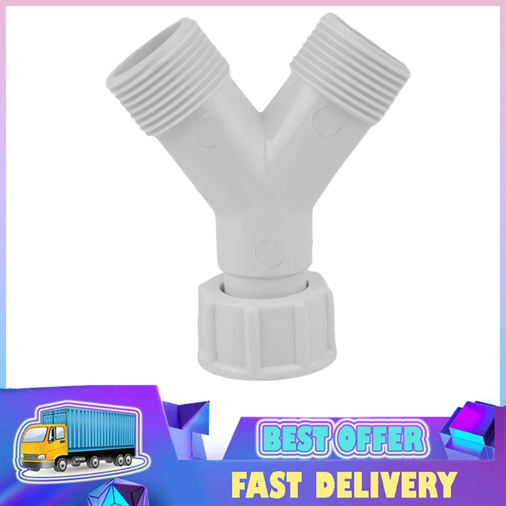 Dishwasher Washing Machine Y Tee Connector Adapter Double Inlet Junction Split With Rubber Seal For Cold Water