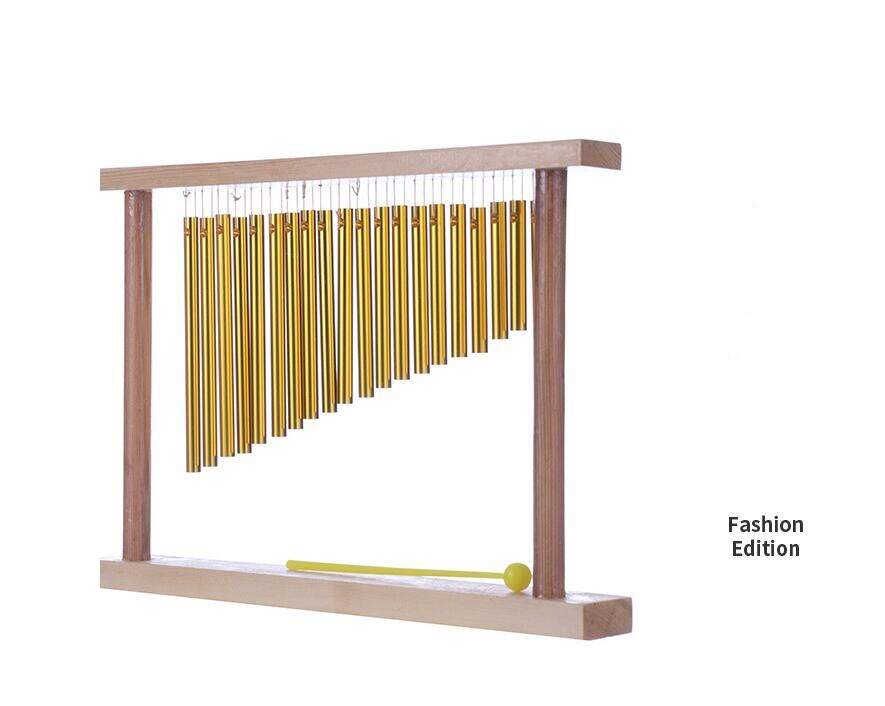 20 Tubes Handmade Wood Frame Wind Chimes - Indoor Outdoor Soothing Melodic Tones, Amazing Chimes,children's Best