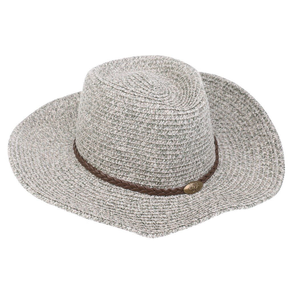 Herr dam sommar bred stor brätte strand halm sol cowboy cowgirl hatt keps