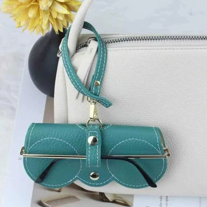 1Pc Schattige Pu Lederen Zonnebril Leesbril Zakje Bril Hoes Bril Tas Reis Brillen Accessoire: green