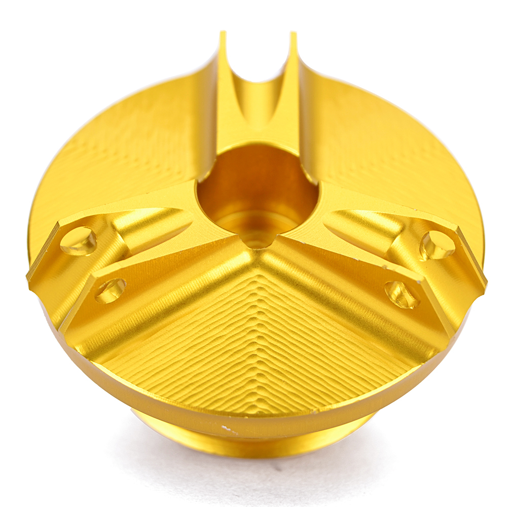 Tapa de filtro de aceite de motor, tapa de tornillo de perno de tapón de drenaje, accesorios de motocicleta para Yamaha YZF R1 R3 R6 XT660Z XT1200Z SUPER TENERE: Oro