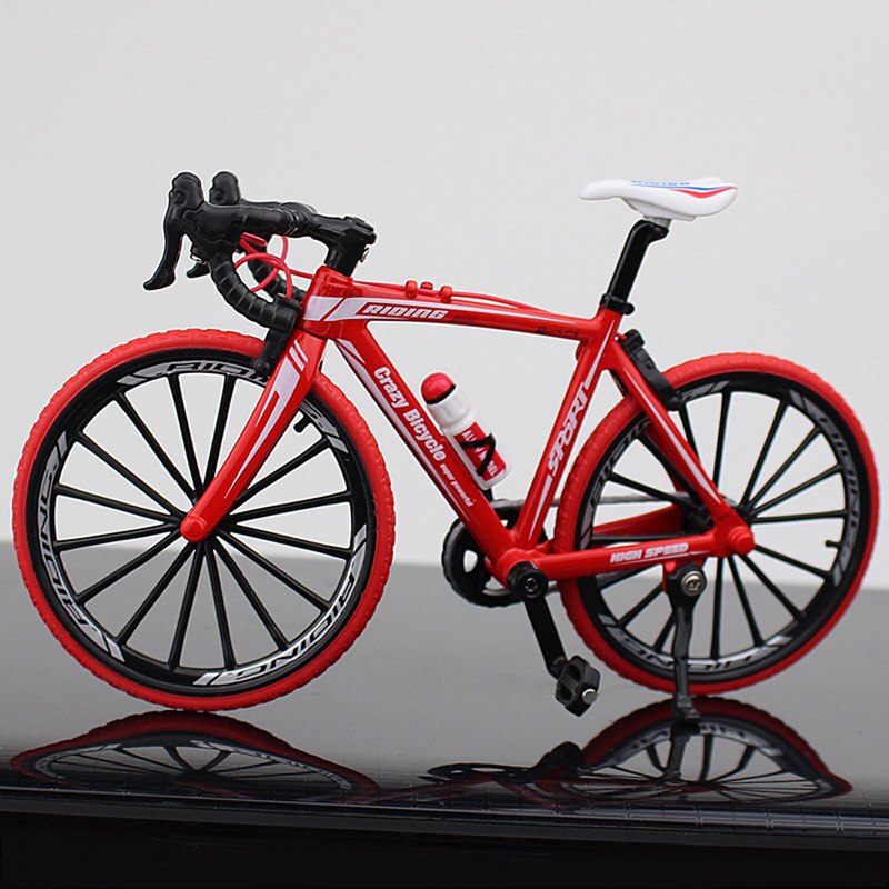 Mini finger cykel legetøj til børn søde mountainbikes cykel model cykel tech indretning fremragende dekoration cykel børn legetøj: Rød