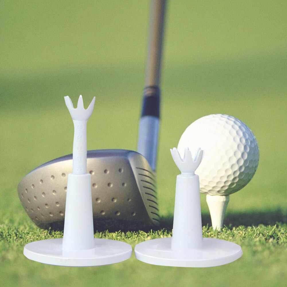 2pcs/pack Adjustable Height Driving Range Ball Training Aids Outdoor Durable Golf Tee Accessories Low Friction Rubber Holder