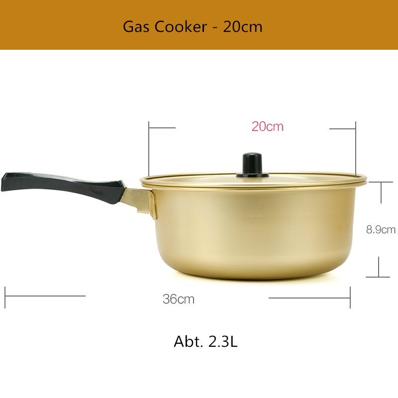 Ramen Topf Nudel Herde Aluminium Koreanische sofortig-nudeln Topf: mit handhaben 20cm