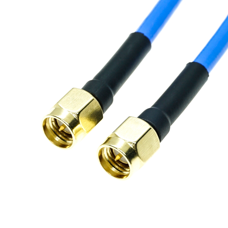 SMA male to SMA male plug connector RG402 RG-402 Semi Flexible Coaxial Cable 0.141" 50ohm Blue