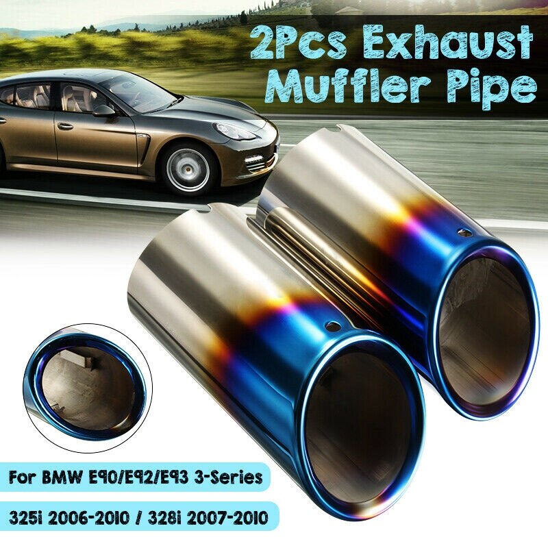 Suitable For Exhaust Tailpipe Sleeve Of E90/E92/E93 3 Series 325i 328i Baked Blue Muffler