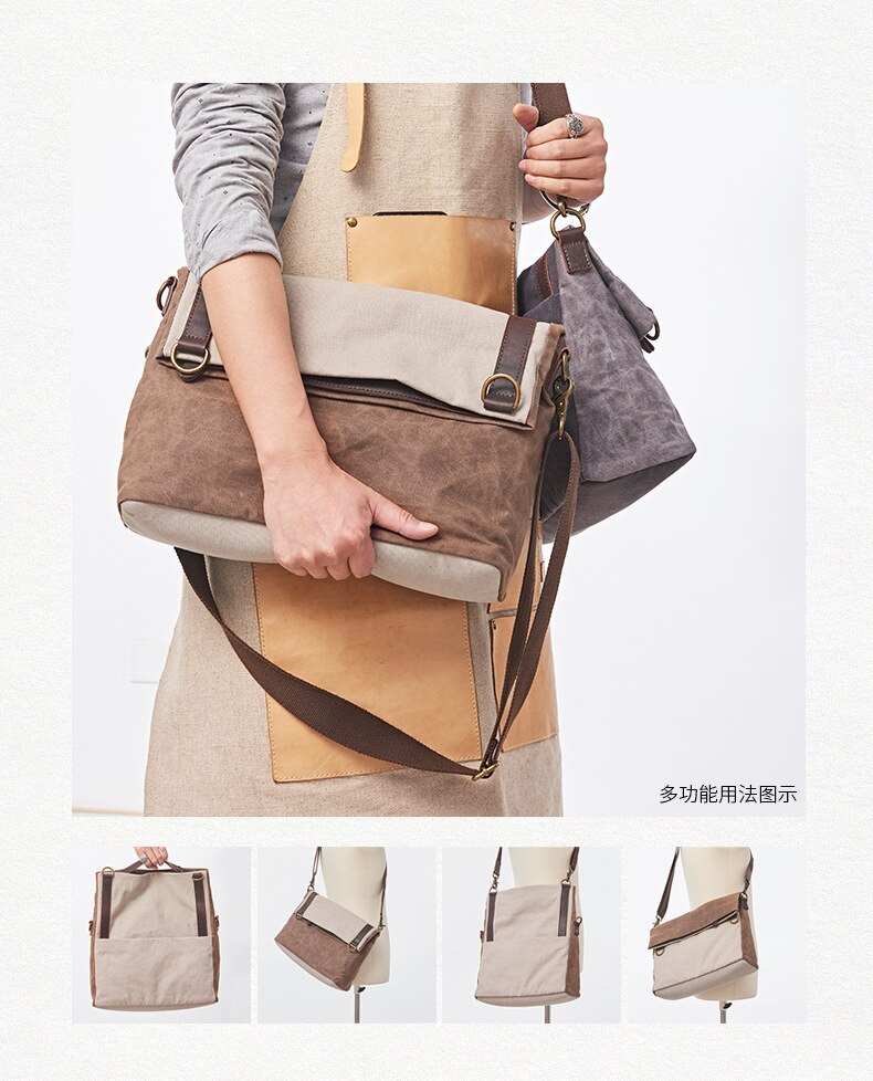 One-shoulder backpack men's postman bag slantbag men's casual canvas bag men's bag students cross bag multi-functional