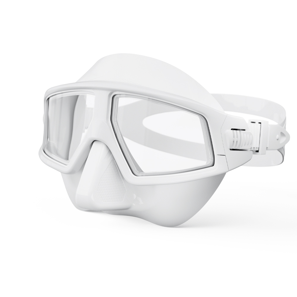 Professionelles Tauchmasken-Set für Erwachsene – HD-Antibeschlag-Linse, UV-Schutz, verstellbare Schnorchel- und Schwimmbrille für Taucher: WHITE