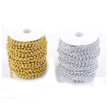 2.7m Christmas Bead Chain Pendant Christmas Tree Decoration Pearl Beads Chain Ornament Christmas Decorations For Home новый год