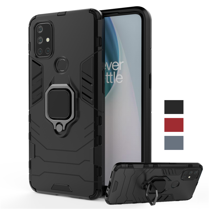 HATOLY Deksel til OnePlus Nord N10 5G - TPU Silikon Armor med Magnetisk ringe