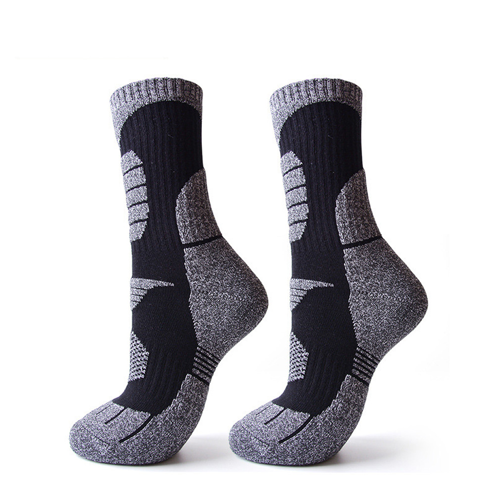 Outdoor Breathable Sports Socks Waterproof Socks Football Cycling Sport Running Hiking Socks: Black