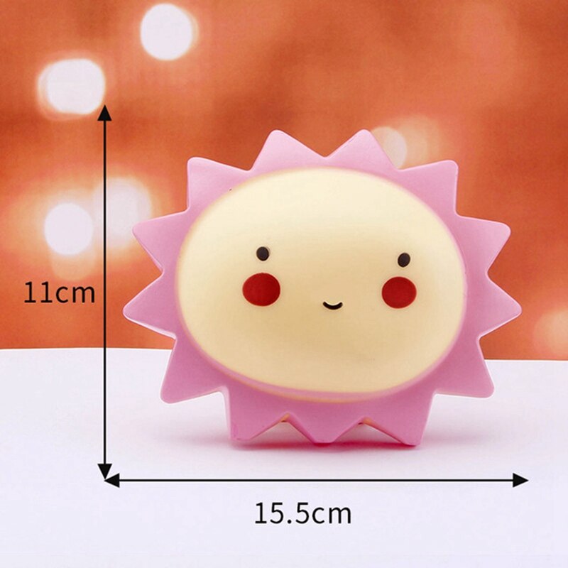 Lampada da notte portatile a LED in Silicone gattino carino lampada da notte per bambini con modalità di respirazione calde controllo del sensore tattile regali di natale f: -2