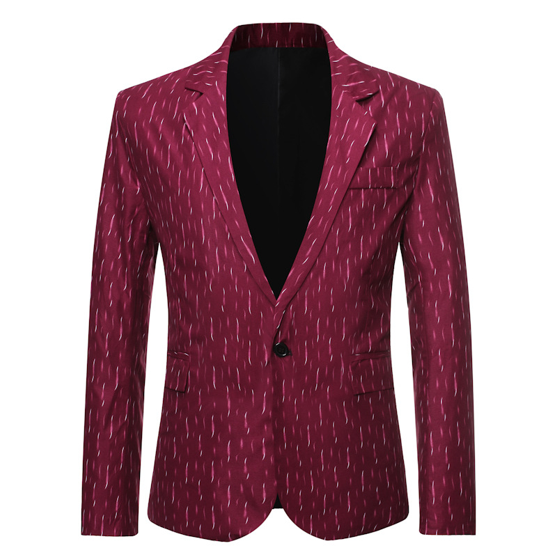 Mens Gedrukt Business Casual Blazer Slim Wedding Party Stijlvol Blazers Voor Mannen Jasje Blazers Mannen Pakken