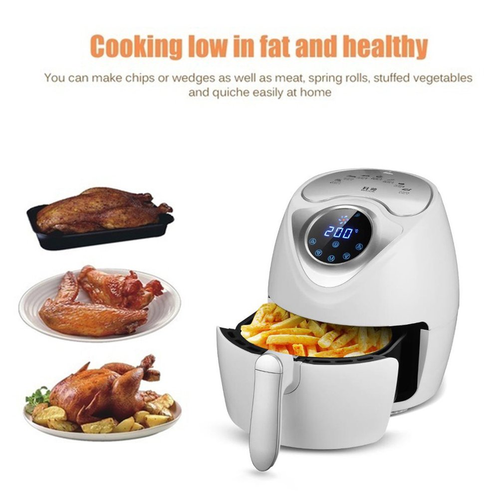 3.5L capacidad 1300W Control inteligente de temperatura comercial aire freidora eléctrica Digital Led pantalla táctil para aire olla para freír la nave de la gota