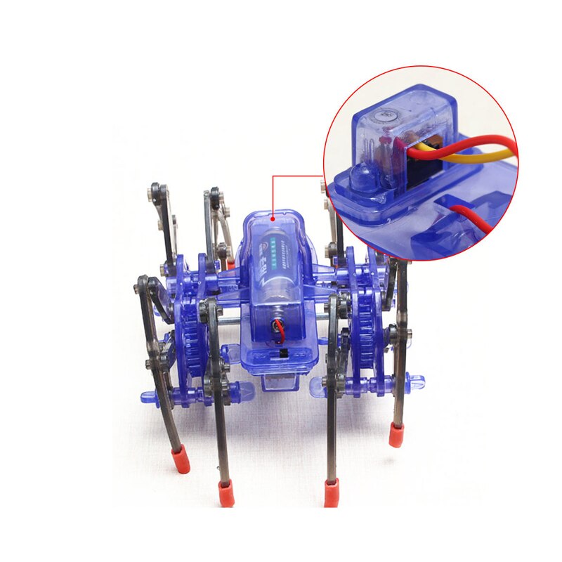 LCLL-DIY Monteren Intelligente Elektrische Spider Robot Speelgoed Educatief Diy Kit Assembleren Gebouw Puzzel Speelgoed Hoge Q