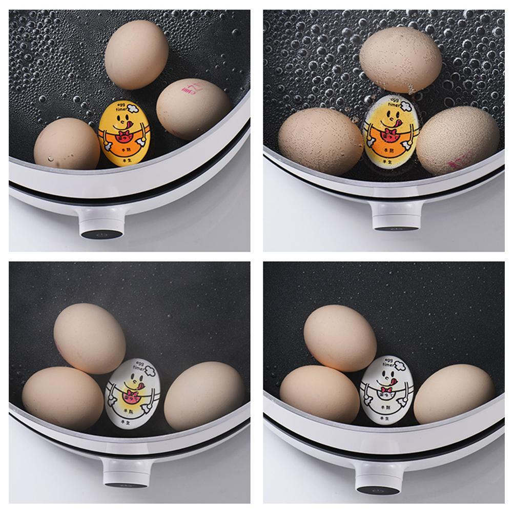 Egg Timer Half/Semi/Fully Boiled Egg Timer Perfect Color-Changing Kitchen Tool Timer Egg Heat-resistant Resin L9G9