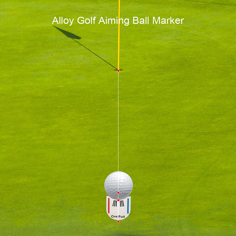 Alloy Golf Alignment Aiming Tool Ball Marker Magnetic Hat Clip