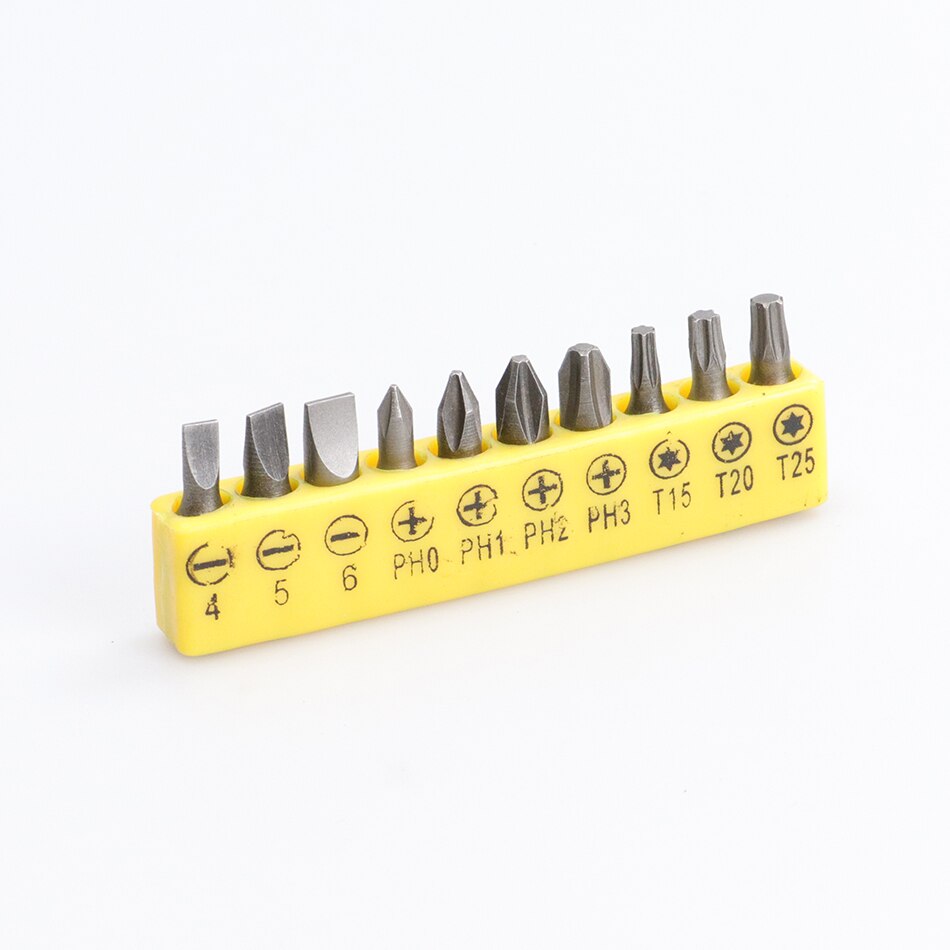 10 in 1 Angle Dual Head L-shaped Mini Socket Wrench 1/4" 6.35mm Socket Screwdriver Bits Key Utility Tool Screwdriver Bit Drill