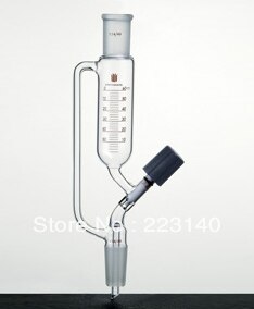 Vacuümklep Trechter Stonylab Druktrechter 500 Ml - Borosilicaatglas, 24/40 Verbinding, Met Vacuümklep Voor Laboratorium Druppel Trechter Laboratorium