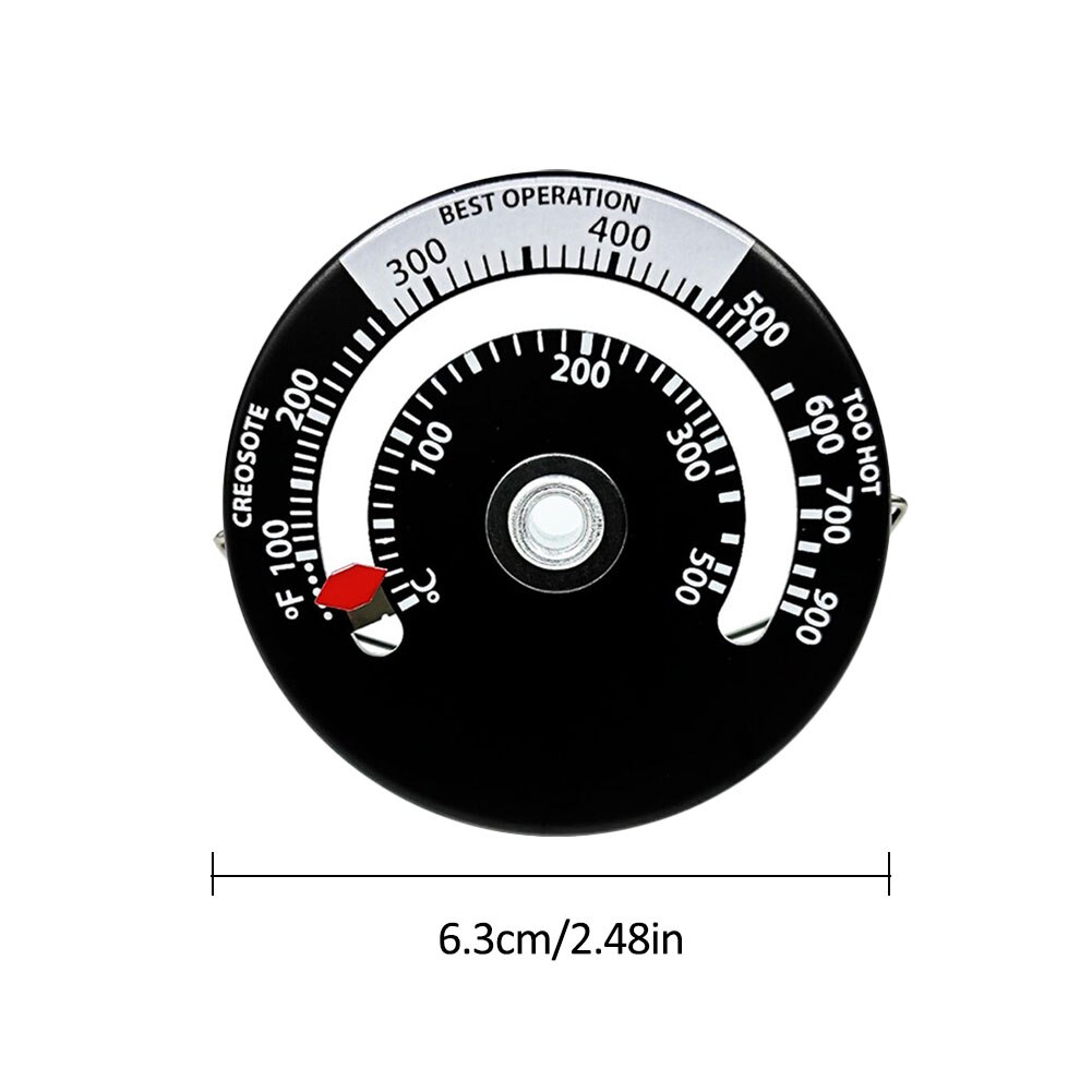 Magnetovn termometer hjem pejs ventilator termometer med stort display sikkert værktøj ventilator meter termometer