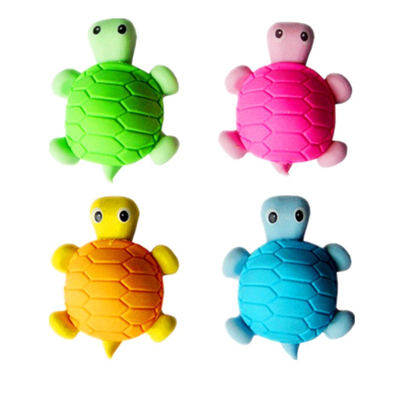 1 pcs/pack mignon tortue Style gomme drôle gomme bureau et étude caoutchouc effacer enfants