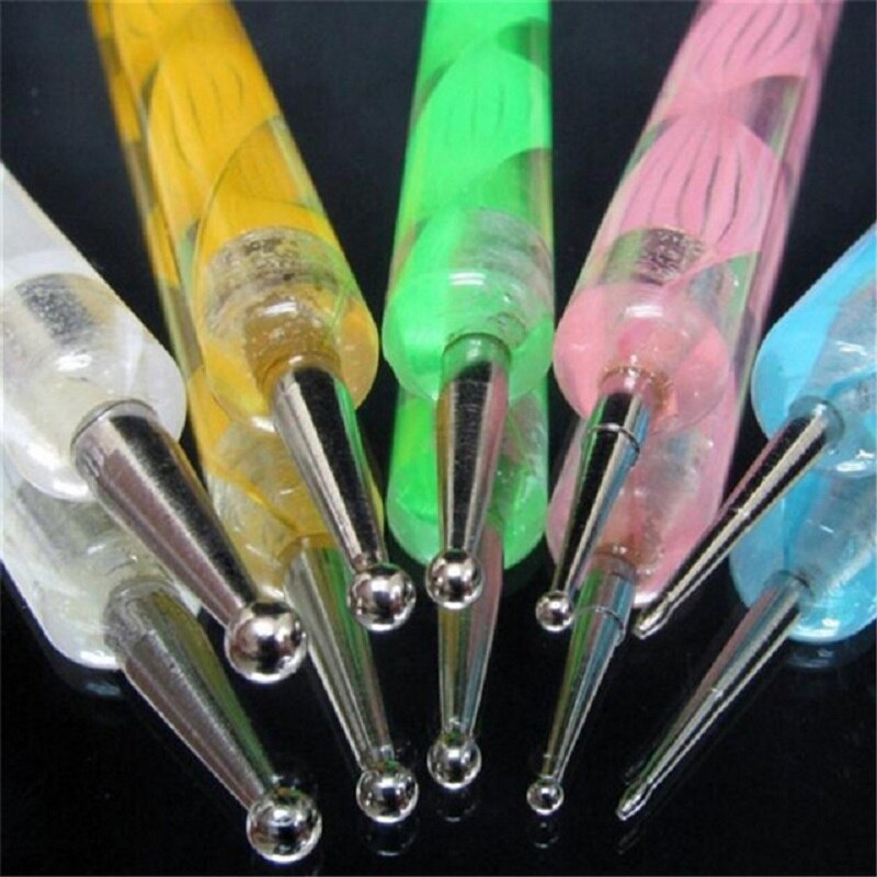 5pcs/set Nail Dotting Pen Set Nail Art practical Tool Dot kit Acrylic Handle Dotter dots for manicure rhinestone picker