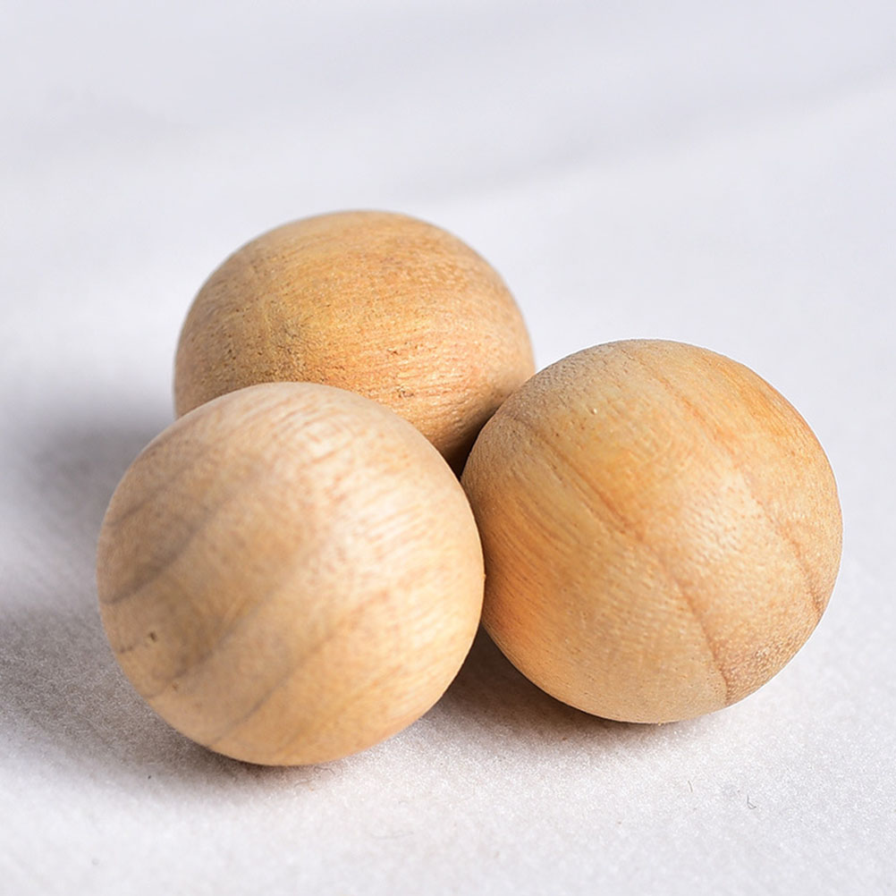 200pz naturale cedro Di legno palle canfora Di legno palle falena repellente per cassetti Deposito scatole armadi