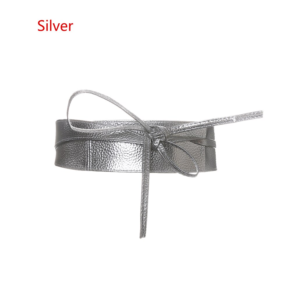 Ceinture Corset en dentelle élastique pour femme | Avec nœud large, ceinture extensible, ceinture Corset, tissage, robe de mariée, ceinture de cintrage, accessoires: PU-silver