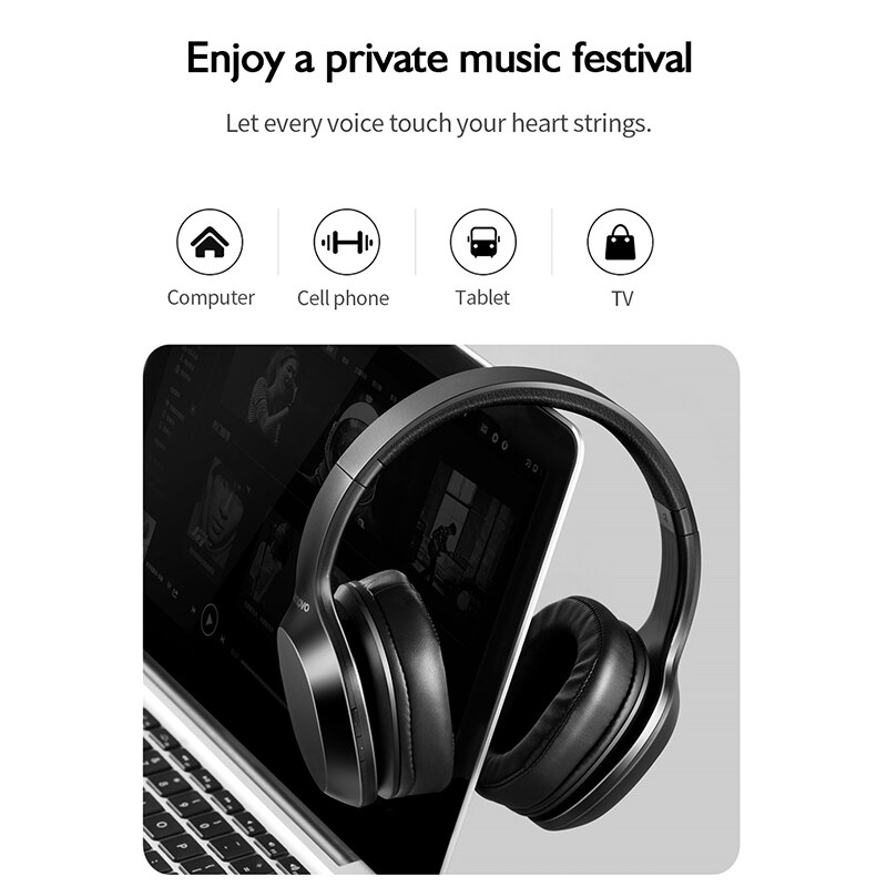 Lenovo Draadloze Hoofdtelefoon Bluetooth 5.0 Multi-Modus Stereo Headset Met Microfoon 300Mah Batterij 3.5Mm Jack Voor Pc laptop Telefoon