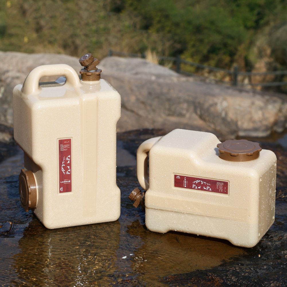 12/19l stora vattentankar för utomhusbruk, bärbara vattentankar för camping, vandring och vatten med kran