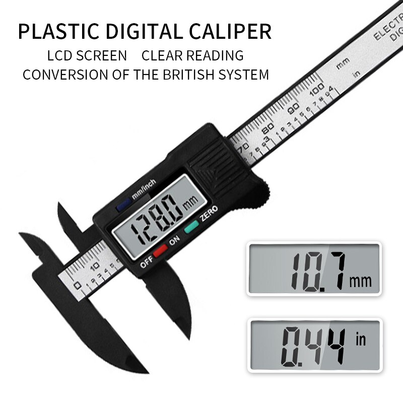 0-150mm Digital Vernier Caliper Inch And Millimeter Conversion Measuring Tool With LCD Electronic Screen