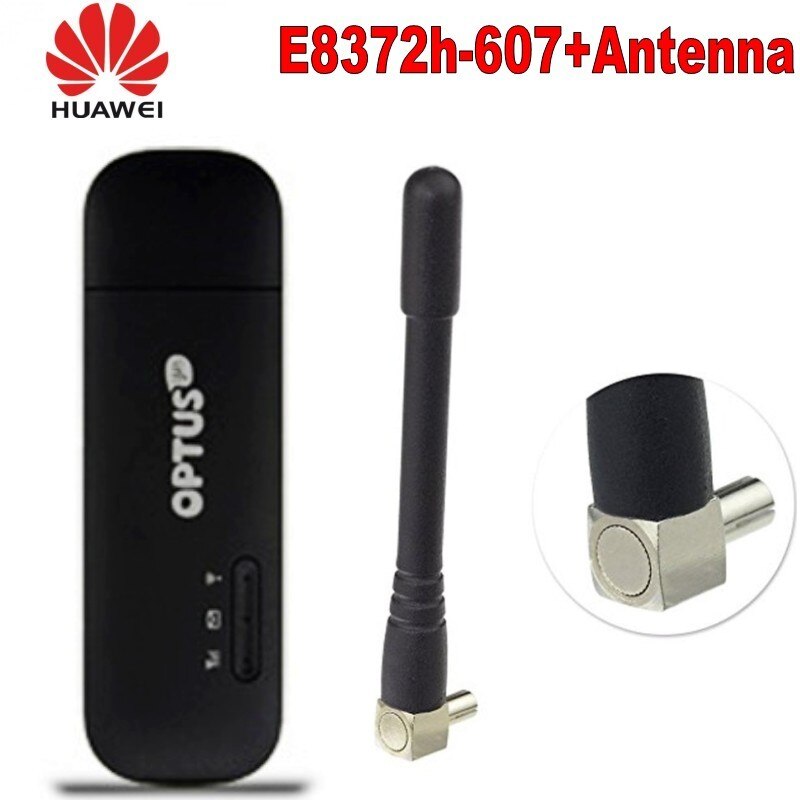 Huawei E8372h-607 with 4g antenna FDD-LTE Band 1(2100MHz) /3 (1800MHz) /7(2600Mhz)/8(900 MHz) /28(700Mhz) MiFi modem stick