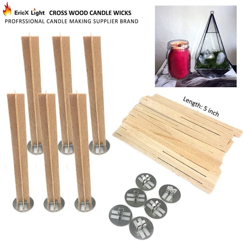 20 stk 5 tommers kryss tre lys stearinlys tre lys kjerne for diy stearinlys forsyning soya parffin voks