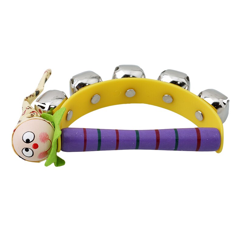 Holz Rassel 0-12 Monate Nette Baby Spielzeug Bunte Cartoon Clown Musical Glocke Schütteln Spielzeug Kleinkind Kinder Griff Rassel spielzeug Bebes