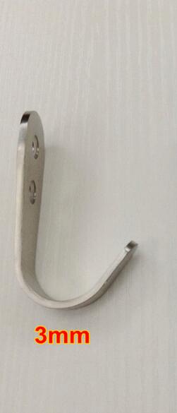 1Pc Stainless Steel Hooks Durable Practical Brushed Kitchen Hook Clothes Hooks Coat And Hat Hanger Towel Hanger 1.5/2/3mm-Thick: thickness 3