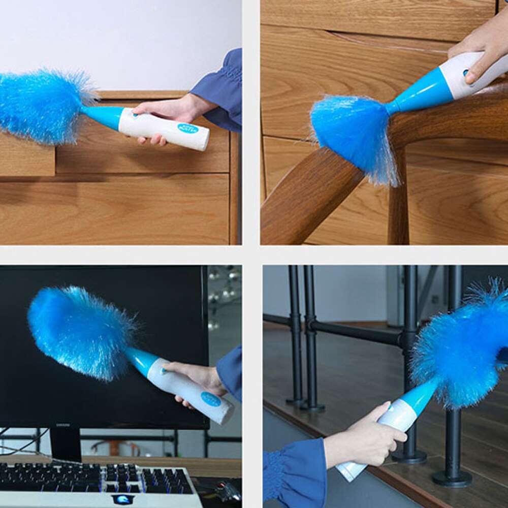 Electric Dust Cleaner Brush 360° Adjustable Bookshelf Window Brush Cleaning Electric Dust Cleaner Spin Feather Duster