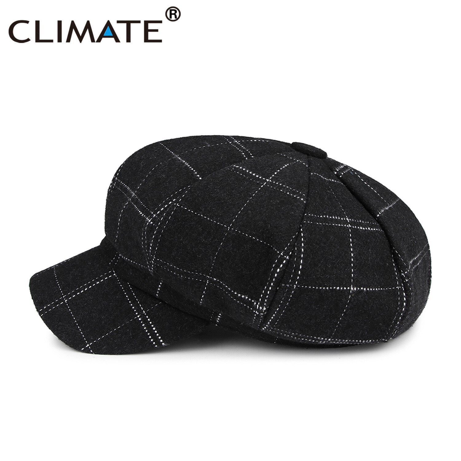 Klimat kvinnor åttakantig mössa keps vår tidningspojke baskerkeps kvinna rutig keps rutor yllehatt keps för tjejer kvinnor dam