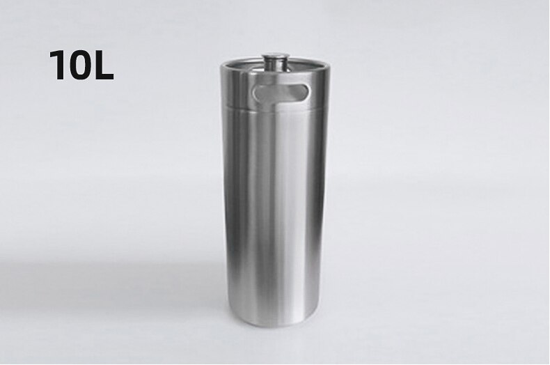 10L Portable Stainless Keg Beer Growler Home Brew Draft Beer Pail Bar Bucket Barrel: Default Title