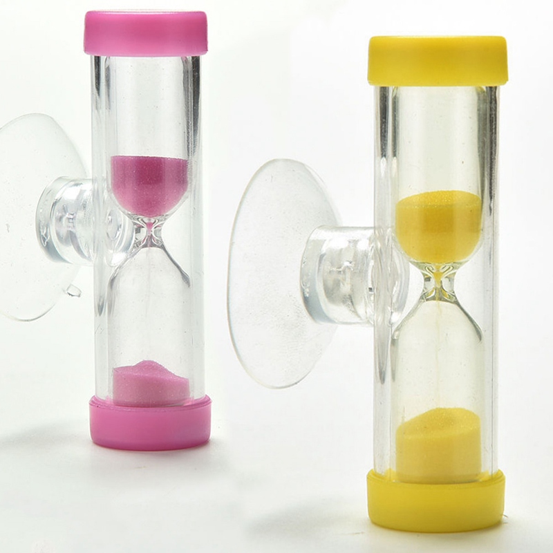 1 st färg slumpmässig mini 3 minuter sandglas timglas sandklocka timer ampulheta för tandborstning dusch timer sugkopp