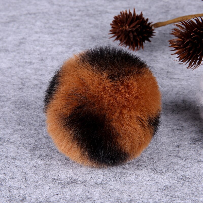 8Cm Diy Winter Zachte Pluizige Rex Konijnenbont Pom Pom Kunstmatige Harige Bal Voor Tassen Mutsen Cap Pompom Accessoires: 16