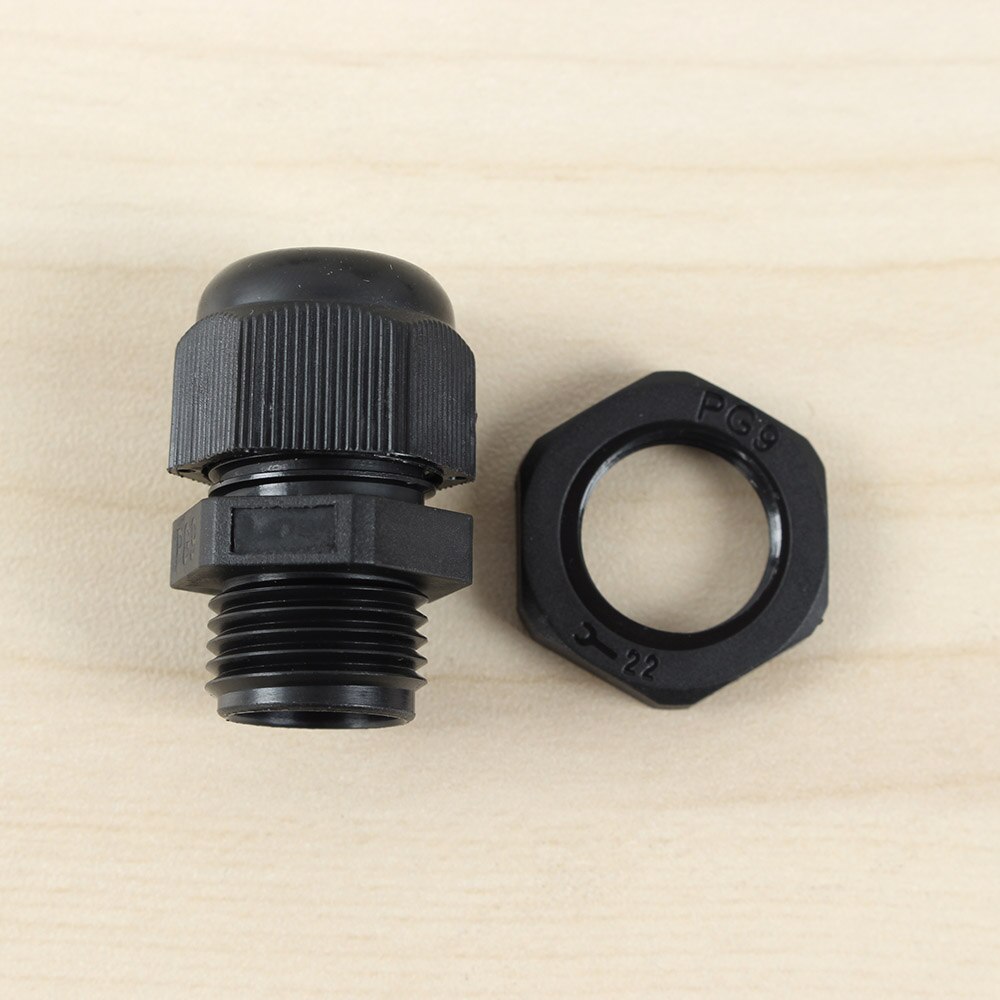 10 Pieces Nylon Cable Gland Kit, Waterproof Ip68 Cable Gland Joints Adjustable Locknut, Pg7 Pg9 Pg11 Pg13.5 Pg16