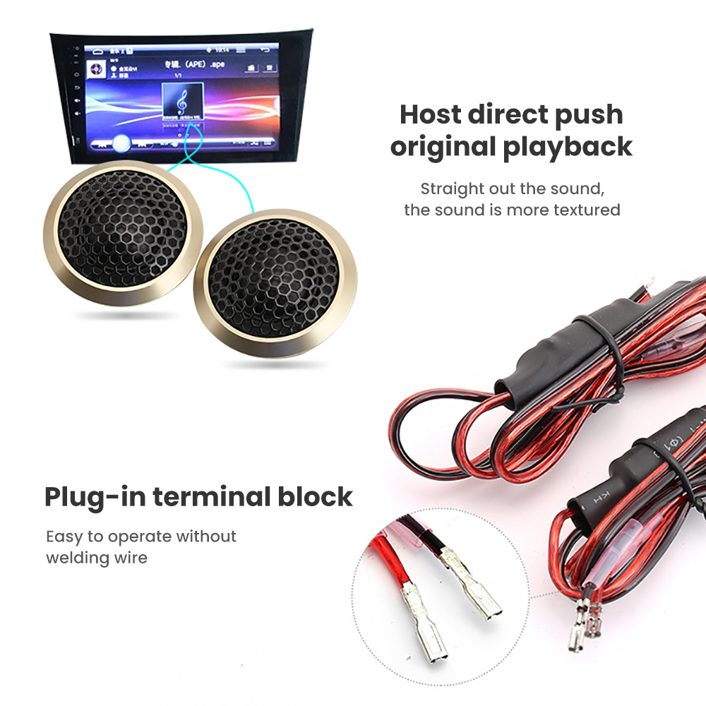 AOSHIKE 2PCS Car Audio Speaker Car Tweeter 1.5Inch Auto Speakers Modified 180W Super Power Auto Stereo Speaker for Universal Car