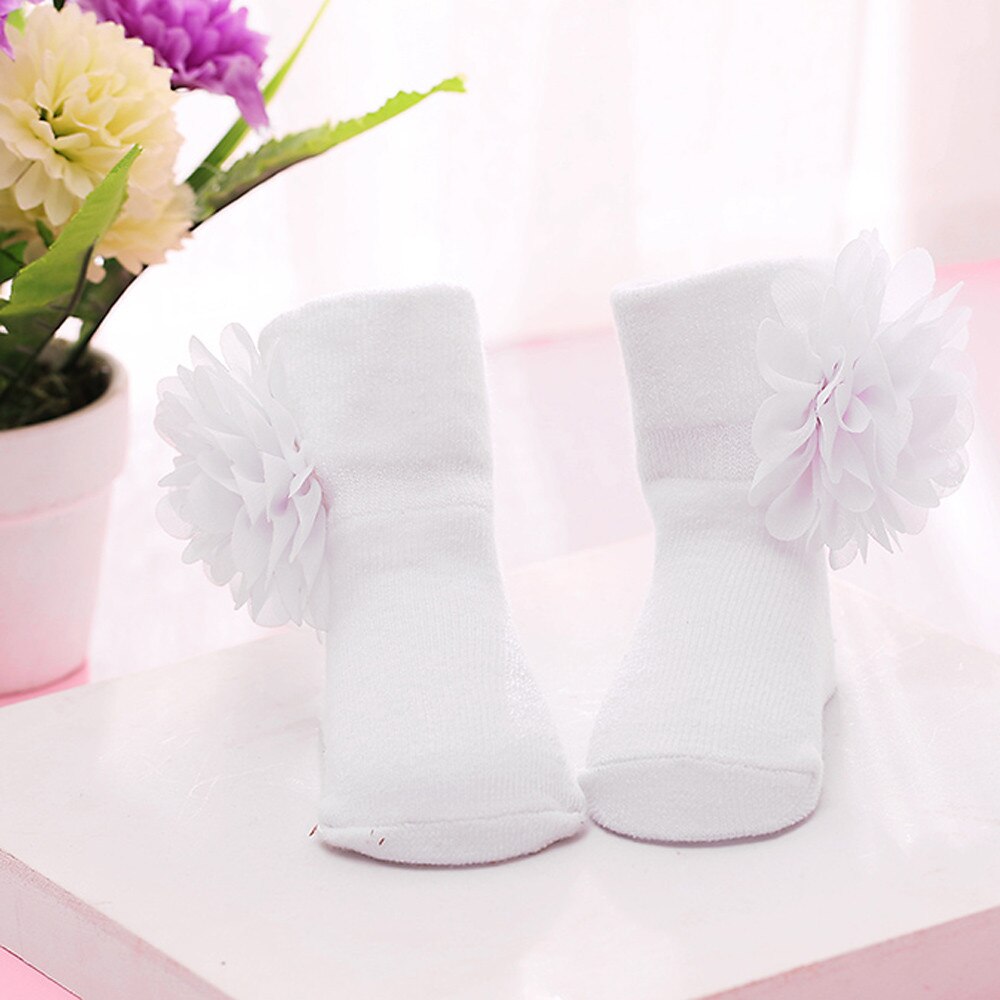 Baby Toddlers Flowers Combed Cotton Ankle Socks Girls Boy Elasticity Socks BTTF