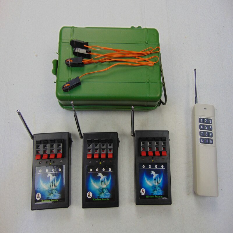 24 sinais fogos de artifício sistema iluminação controle remoto receptor ZY04R-3 máquina casamento sem fio frio led fonte festa palco: 8