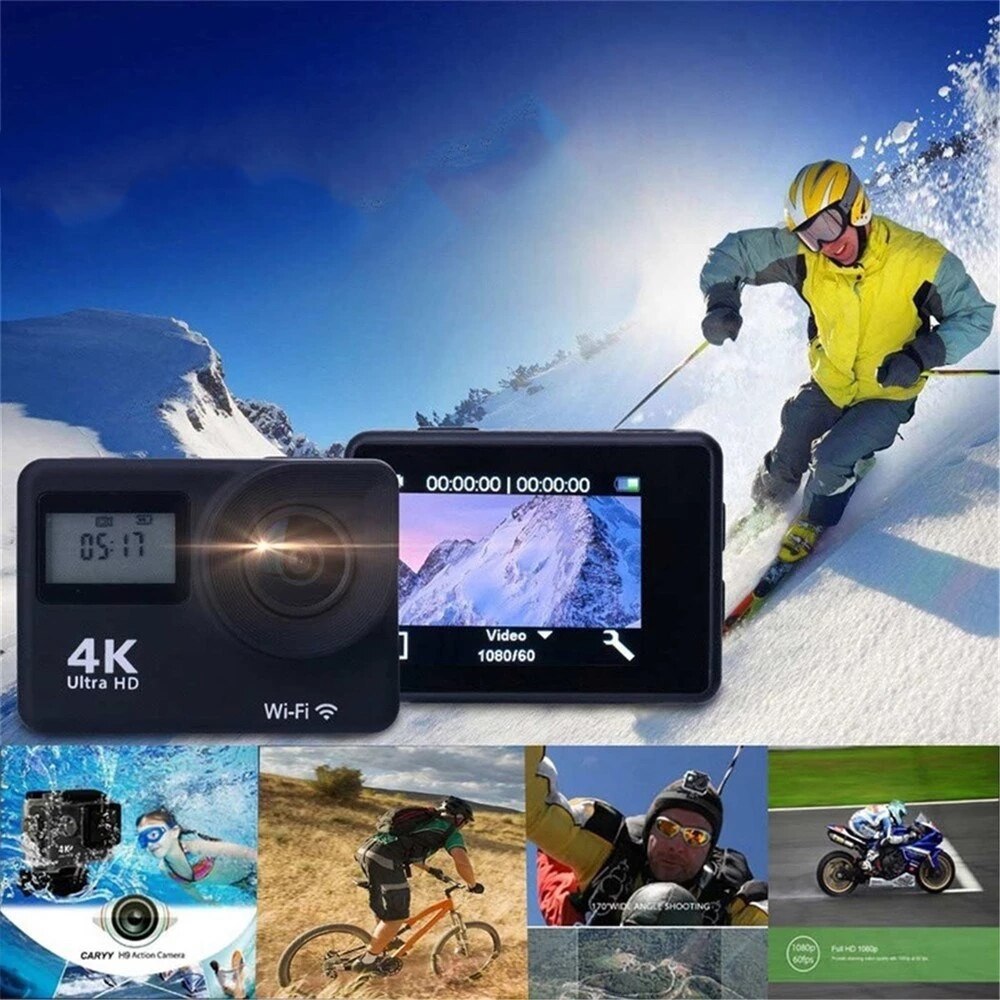 Touch Screen WiFi Action Camera 4K Ultra HD 30fps Waterproof DV With Remote Helmet Video Recording Cameras Outdoor Sports Cam