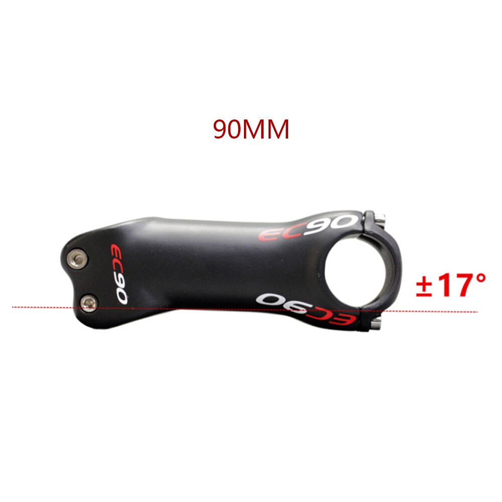 EC90 full carbon fiber bike pole road bike pole mountain bike pole 28.6-31.8MM 6°17°stem carbon fiber stem: 17 degrees 90 mm