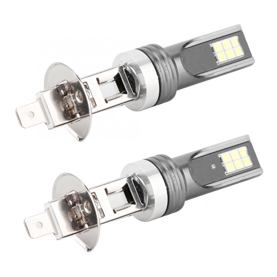 2pcs 3030 12LED H1 24W 6000K Auto LED Fog Lamp Auto Accessoire Mistlamp DC12V-24 V