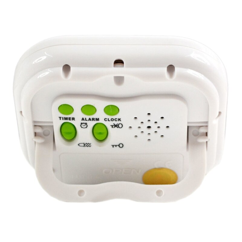 Alarm Clock Digital LCD Vibration Clock Battery Operated Modern Portable Timer Clock with Backlight Compatible w/ Home