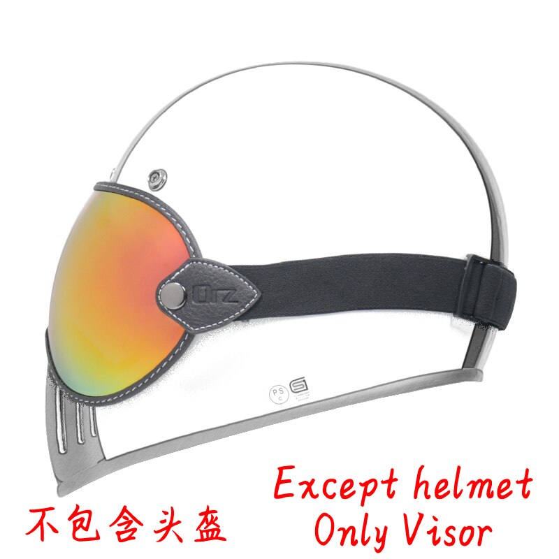 ORZ retro helmet goggles locomotive bind all four thirds bubbles full face four seasons goggles motorcycle helmet mirror: a1